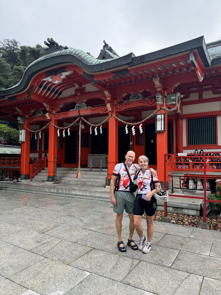 Couple at Awashima, the doll shrine in Japan.